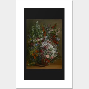 Bouquet of Flowers in a Vase - Gustave Courbet Posters and Art